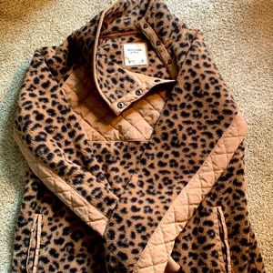 Abercrombie leopard fleece